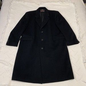 VTG Old Imported Fabric Cashmere Blend Trench Coat Made In Czech Rep. Sz 46-EUC